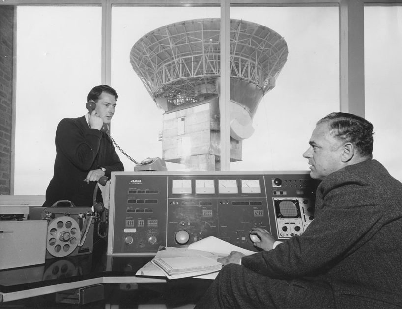 Operating the completed dish from the main control room